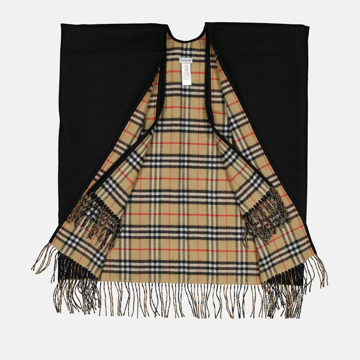 Black Wool Poncho