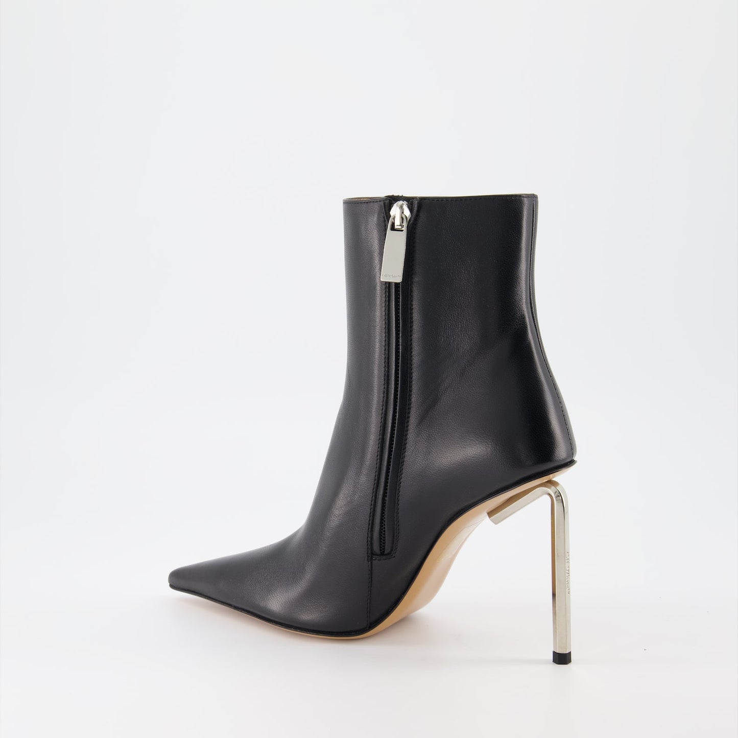 Silver Heeled Ankle Boots