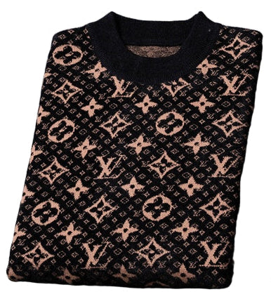 LV Brown Monogram Knit Sweater