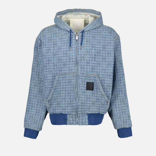4G Denim Zip-Up Sweatshirt