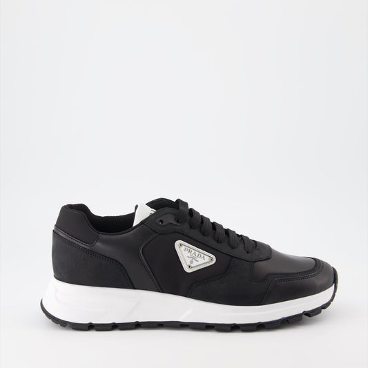 Leather and Re-Nylon Sneakers