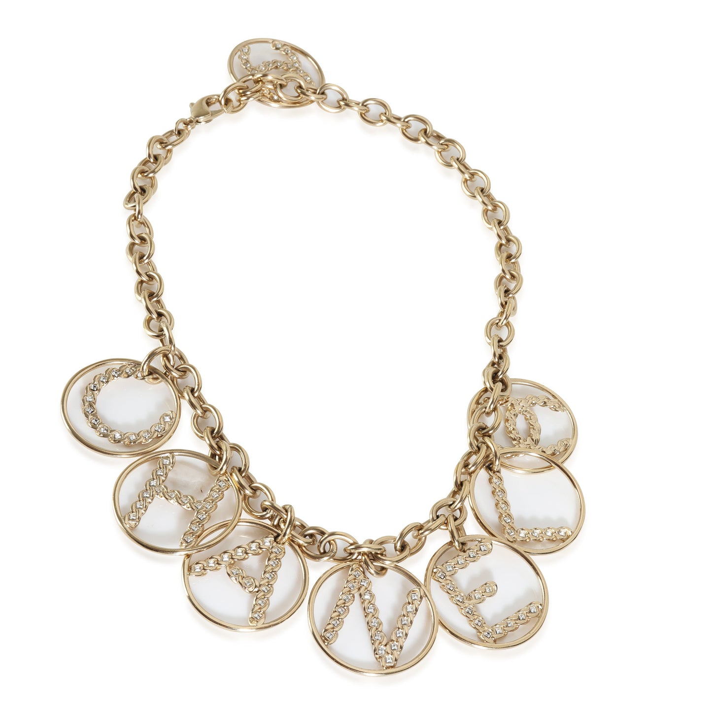 Gold Crystal CHANEL Necklace