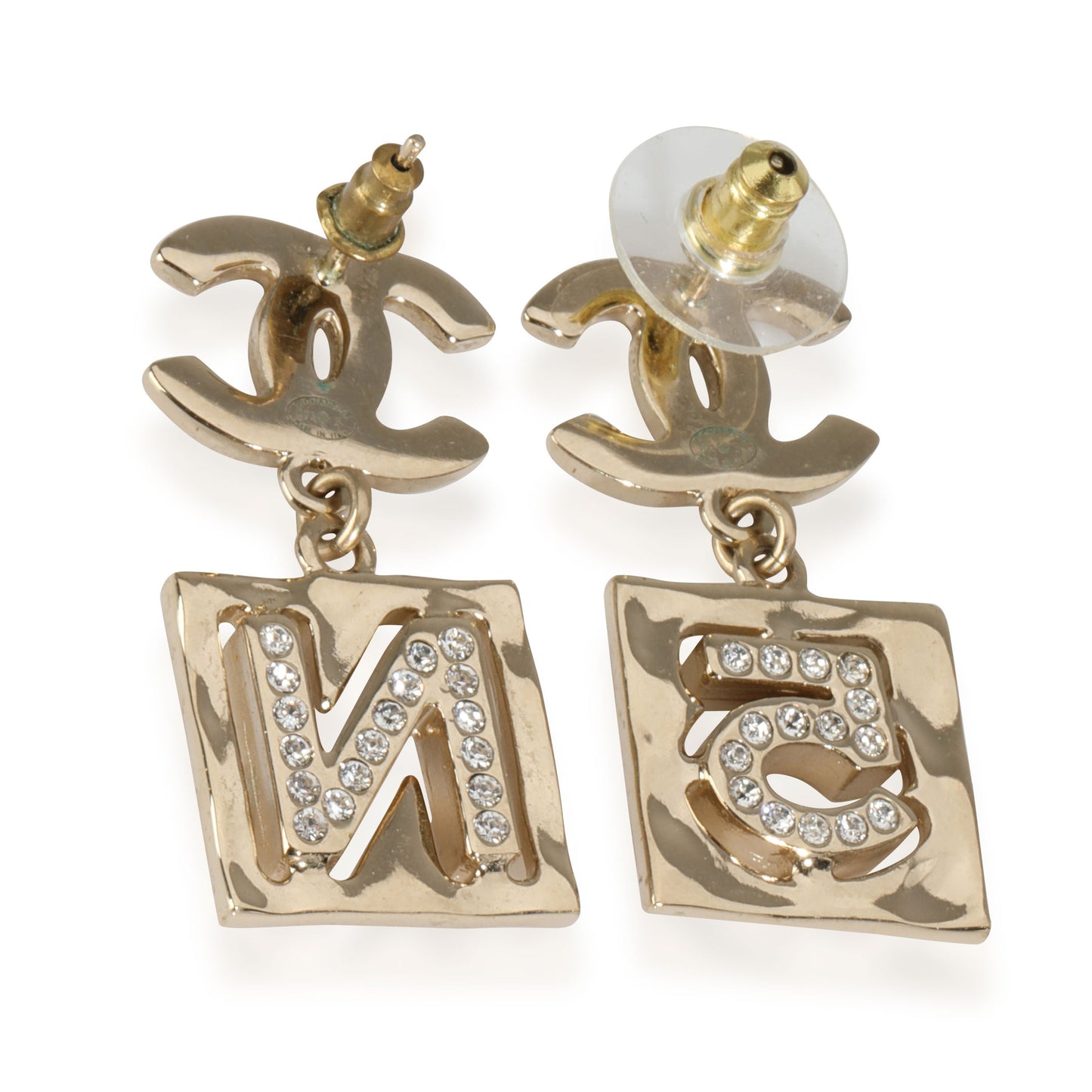 No.5 Gold Drop Earrings