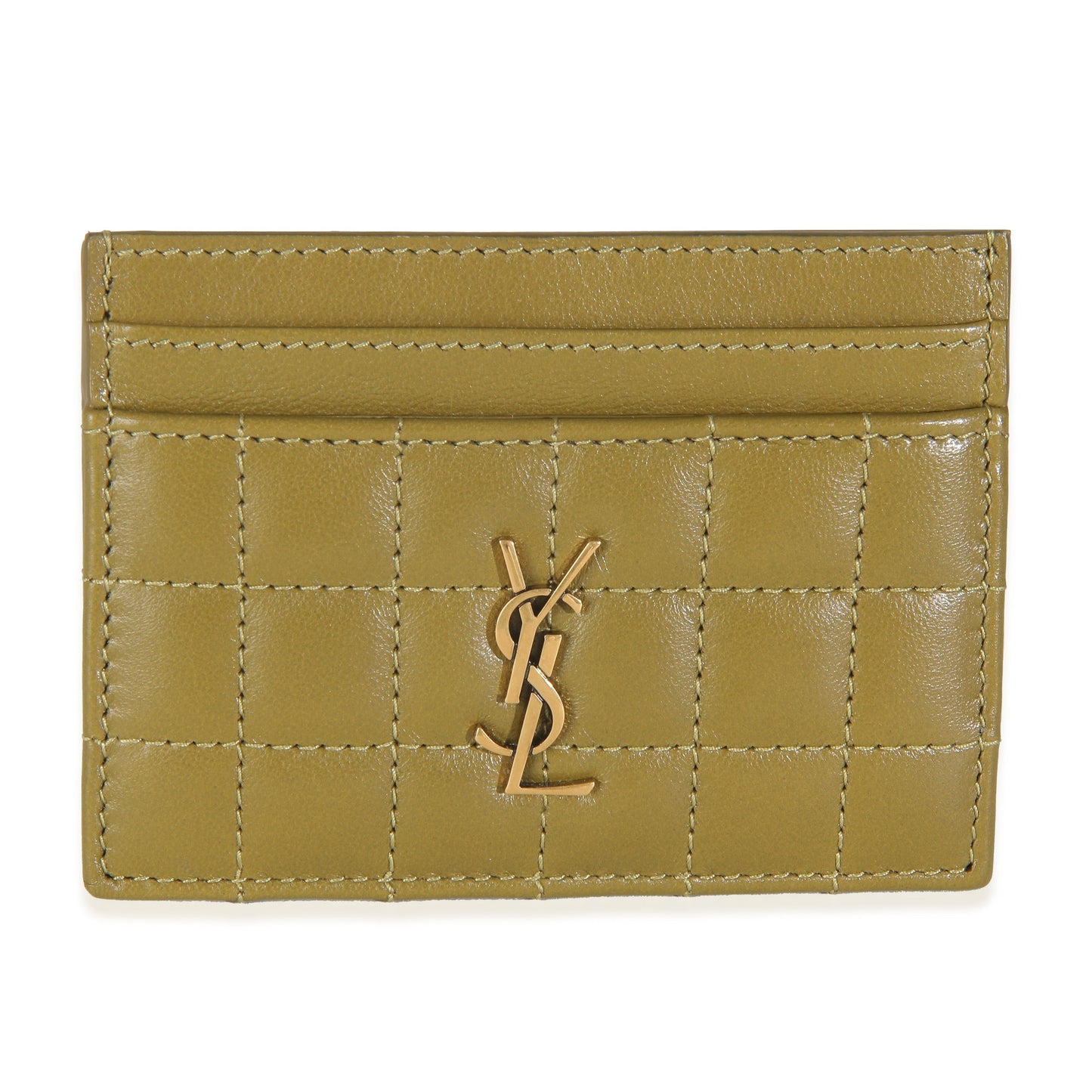 Olive Drab Lambskin Cassandre Card Holder