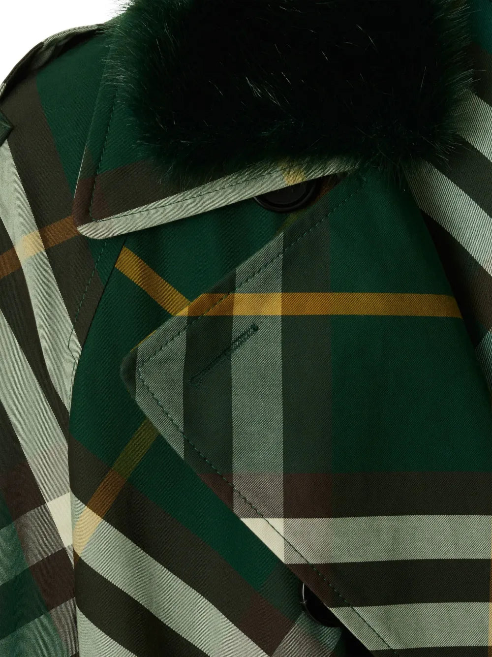 Checked Trench Coat