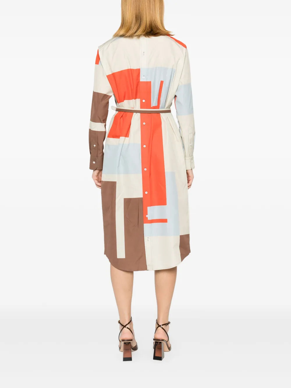 Multicolored Puzzle Print Dress