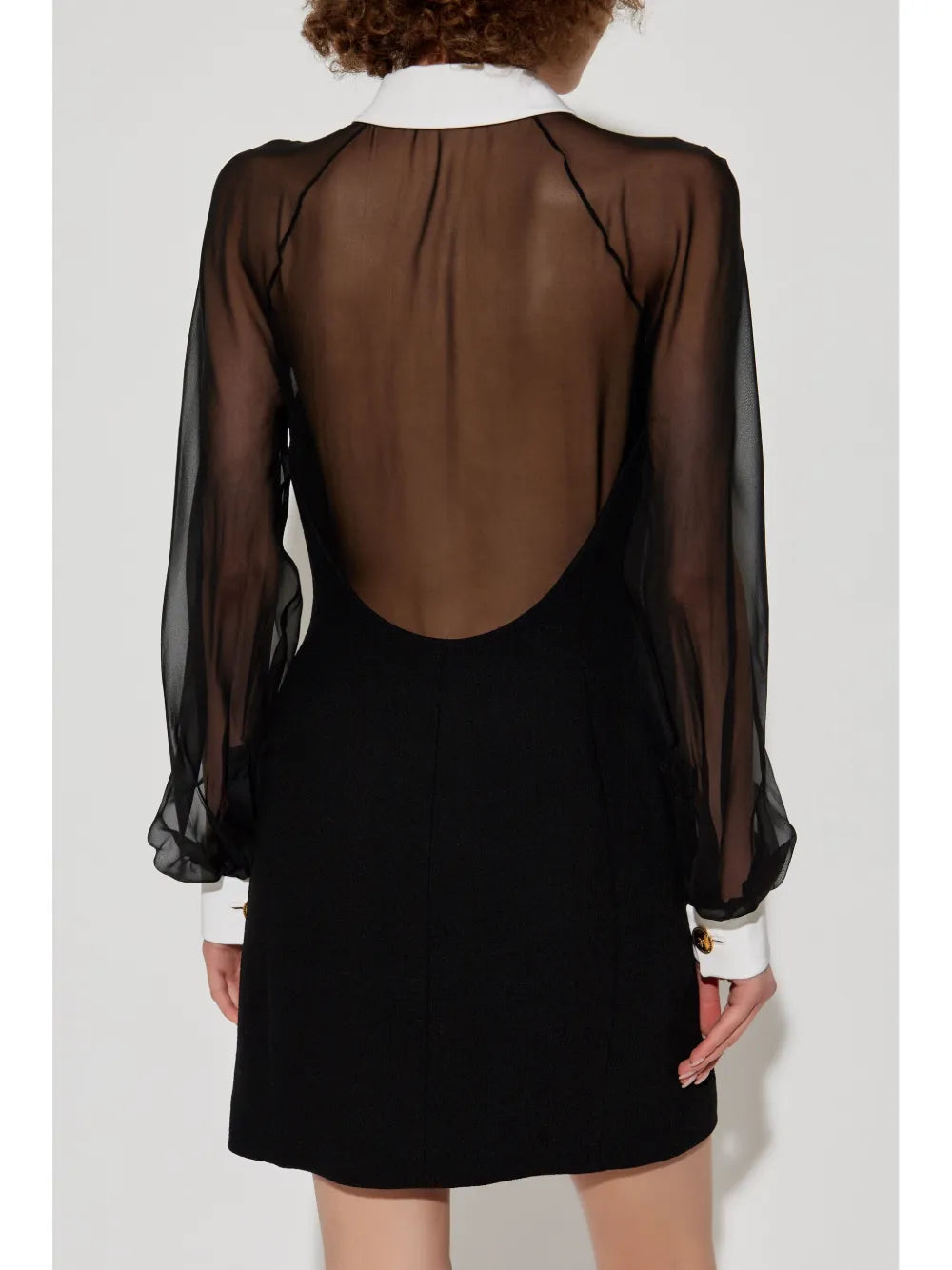 Mini strapless black dress