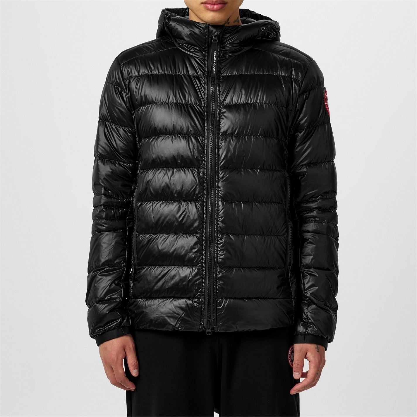 Crofton Down Hooded Jacket in Black