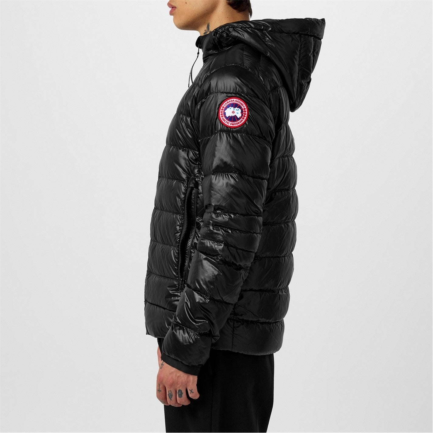 Crofton Down Hooded Jacket in Black