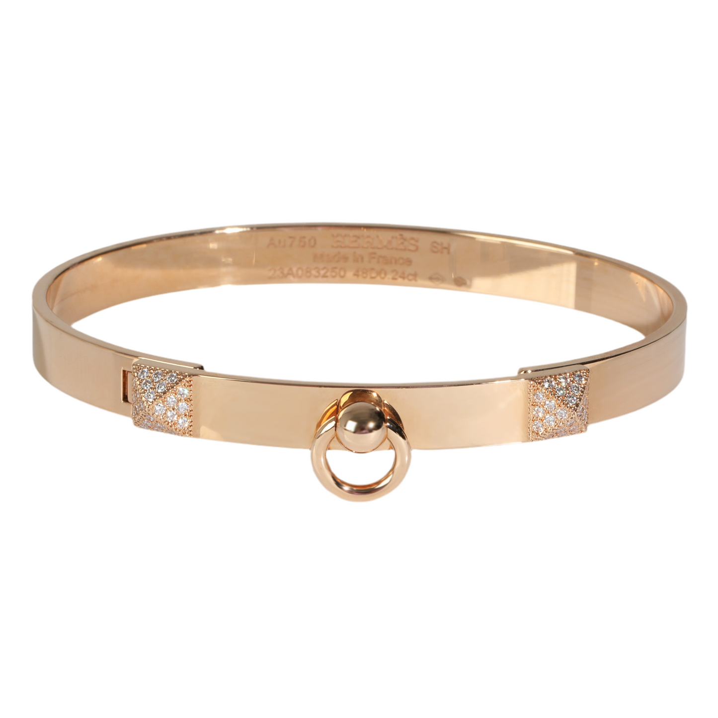 Rose Gold/Diamond Collier de Chien Bracelet