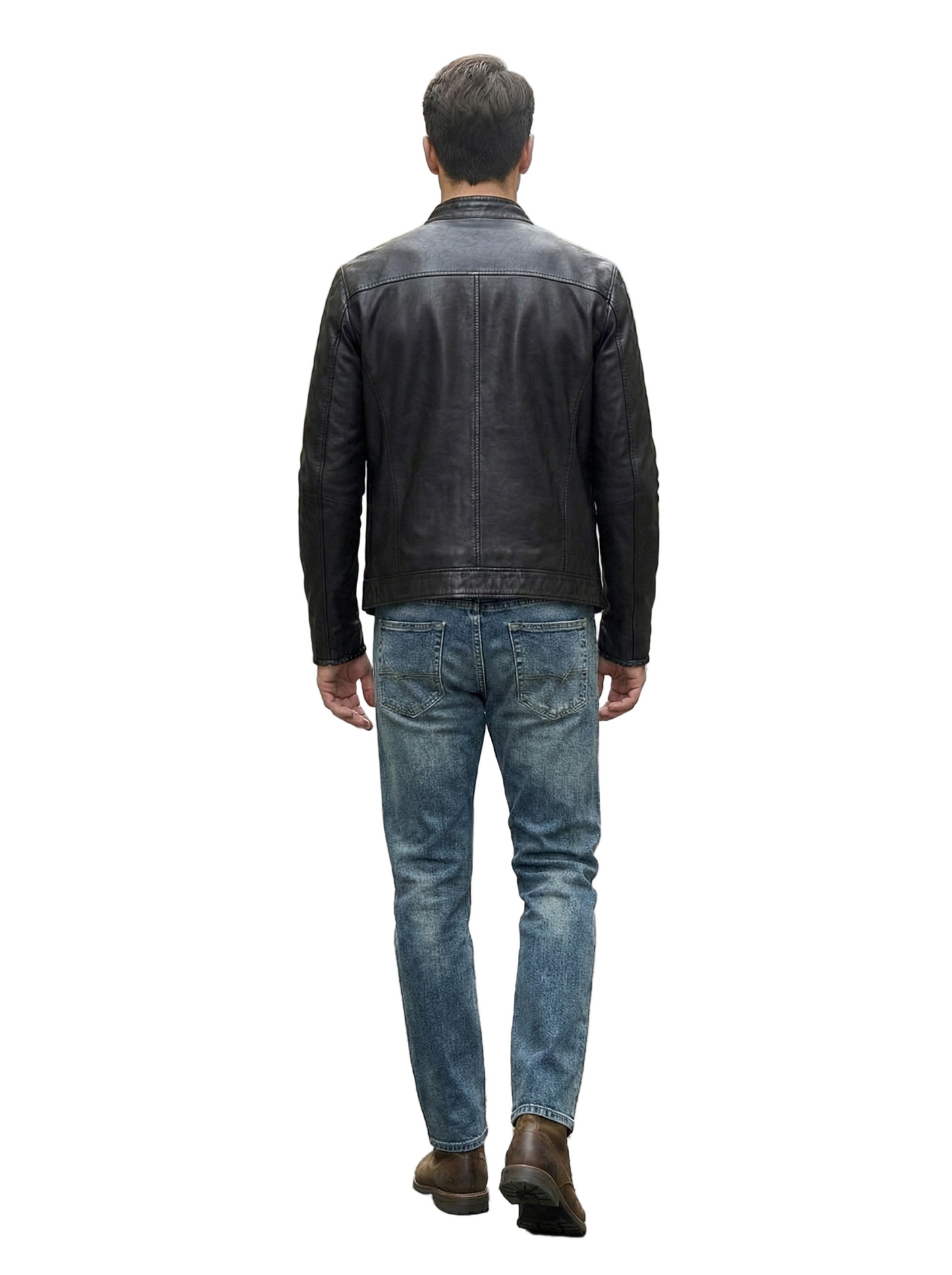 Classic Light-Wash Stretch Denim Jeans