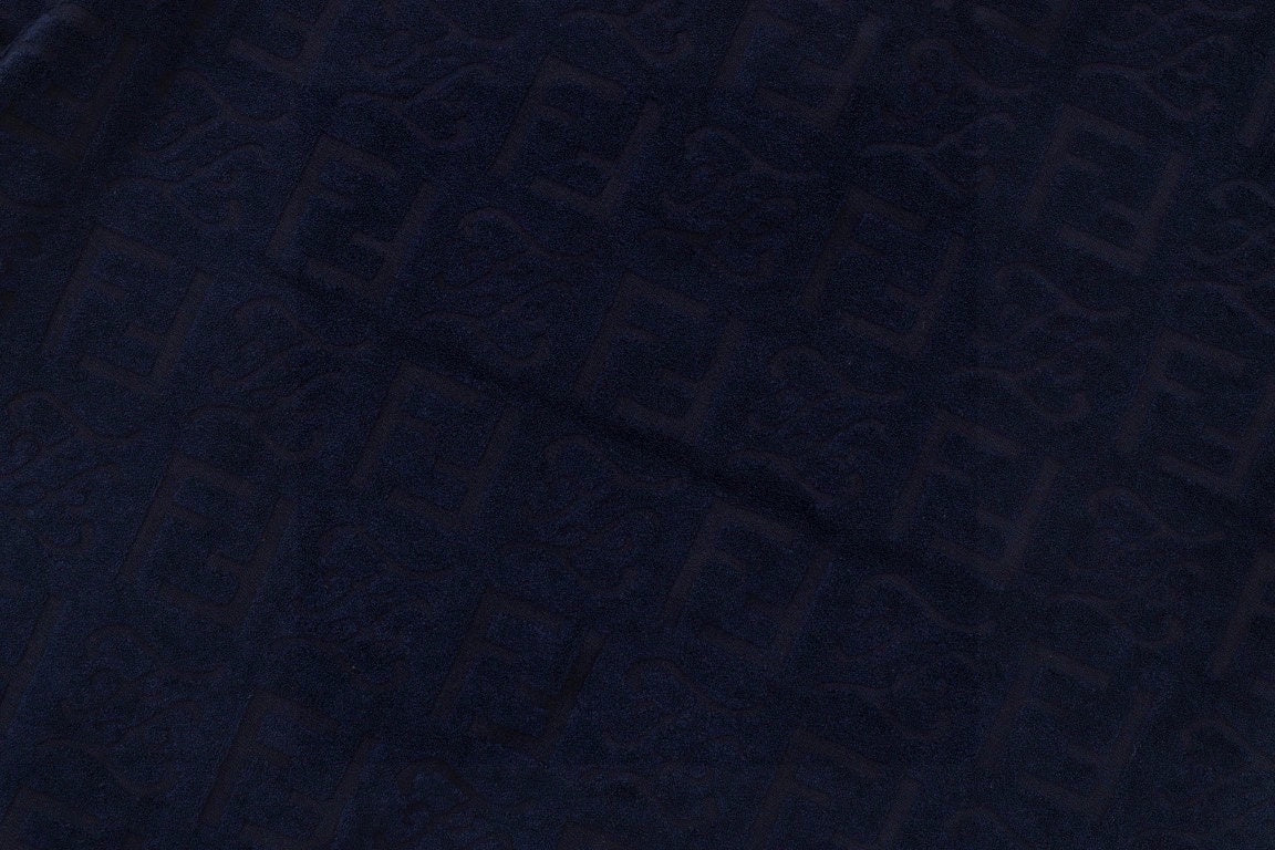 Textured Monogram Terry Polo Shirt – Navy