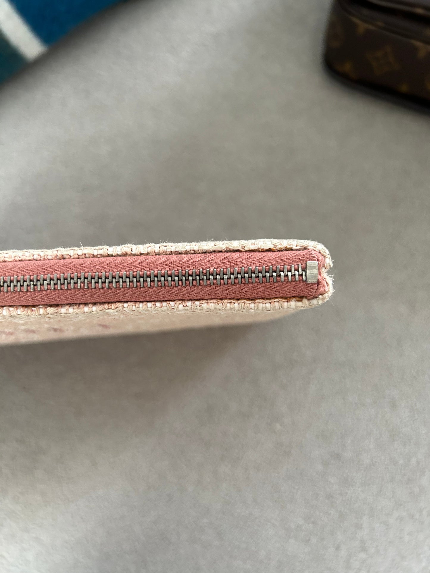 Pink Tweed Deauville Pouch