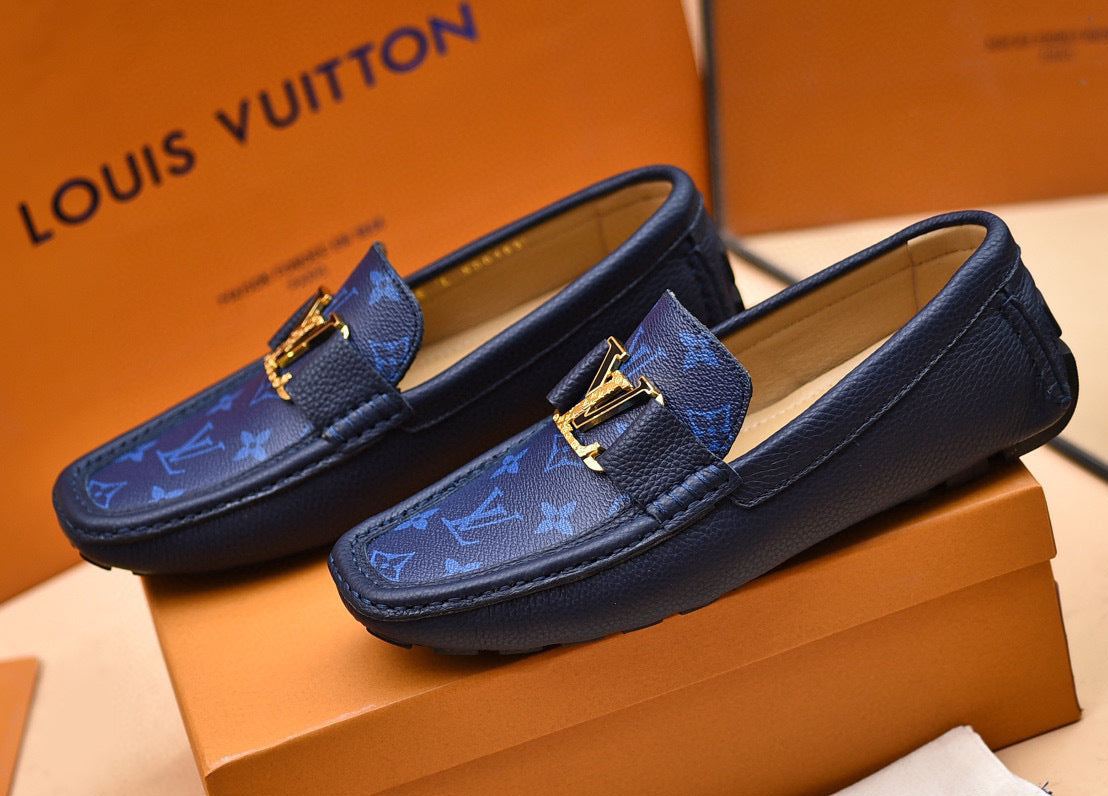 Monogram Denim Driving Moccasins