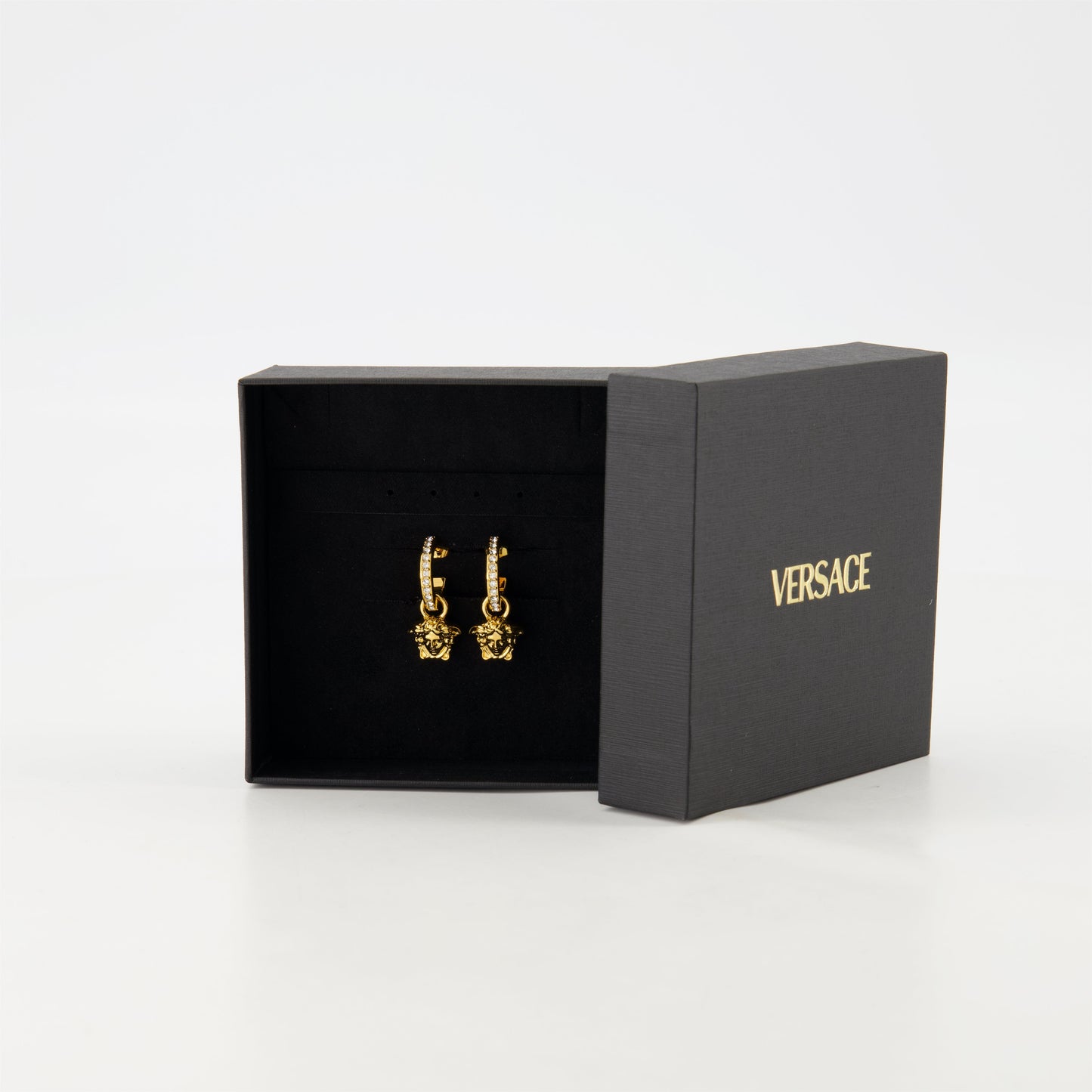 La Medusa Hoop Earrings with Crystals
