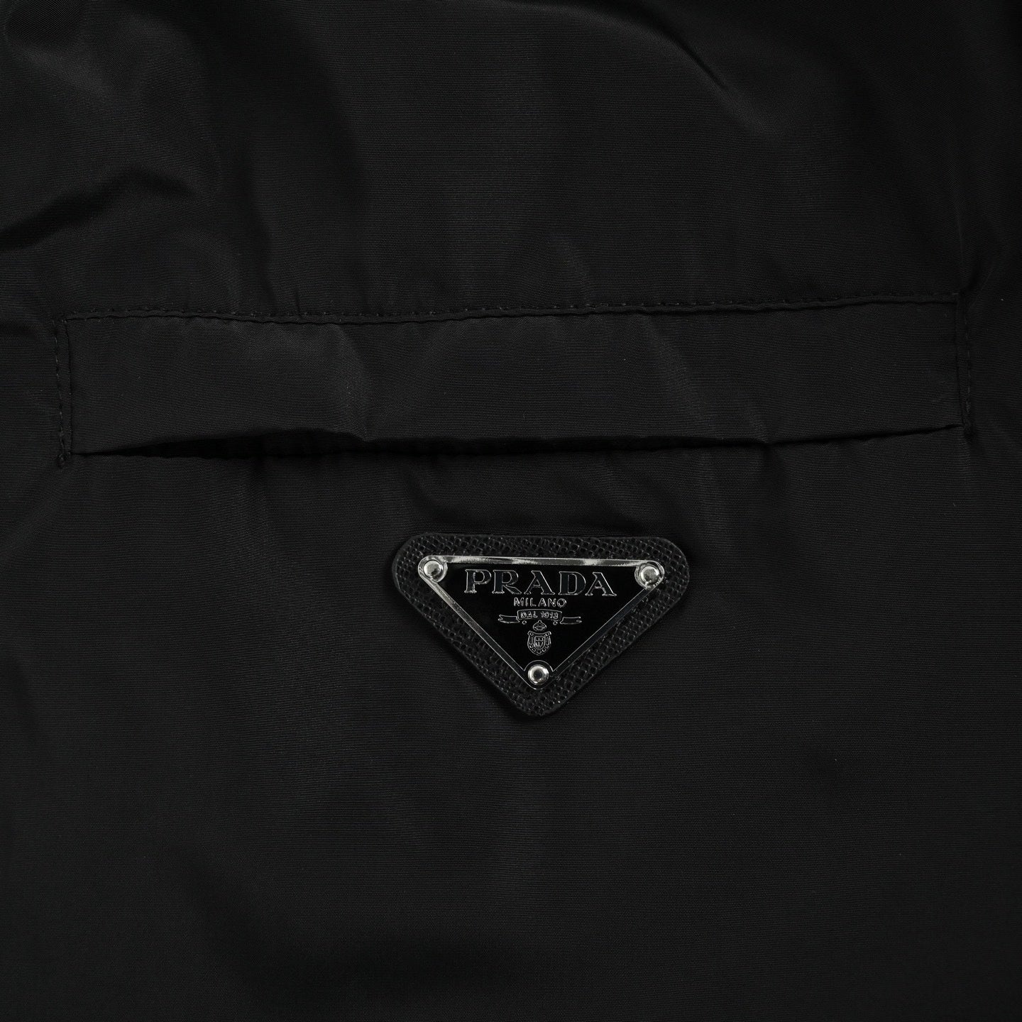 Reversible Hooded Jacket – Black Leather & Nylon Dual-Finish