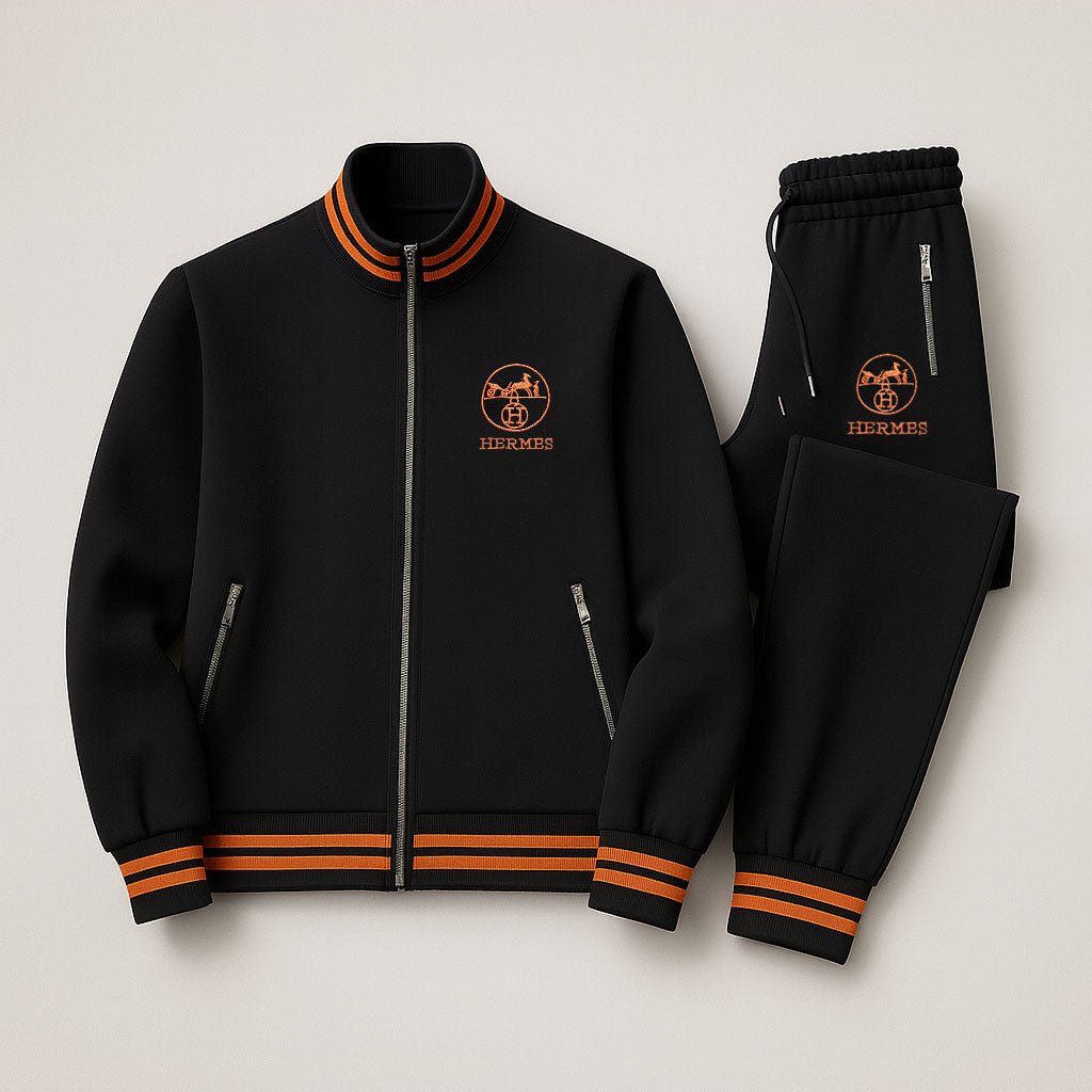 Signature Black & Orange Luxury Tracksuit