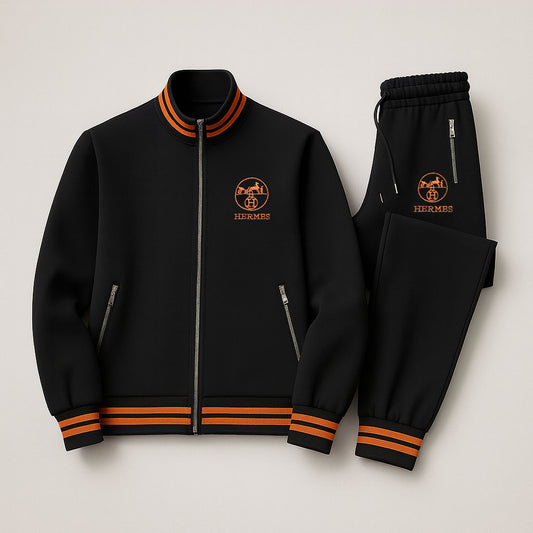 Signature Black & Orange Luxury Tracksuit