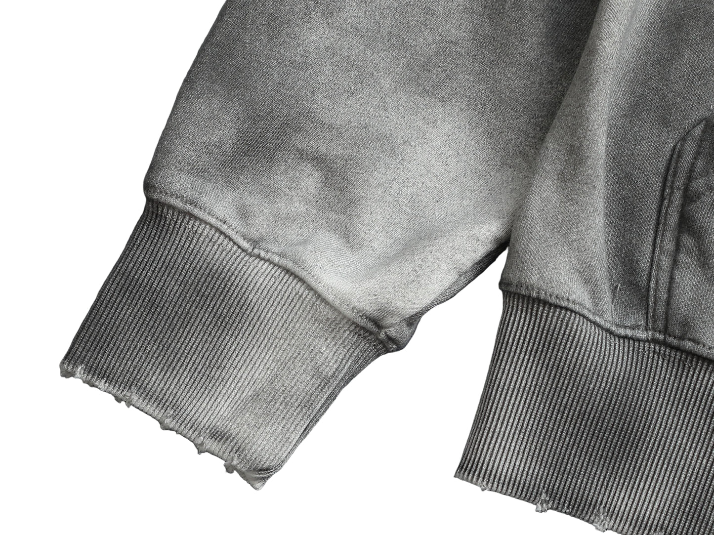 White Gradient Hoodie with Blue LV Patch