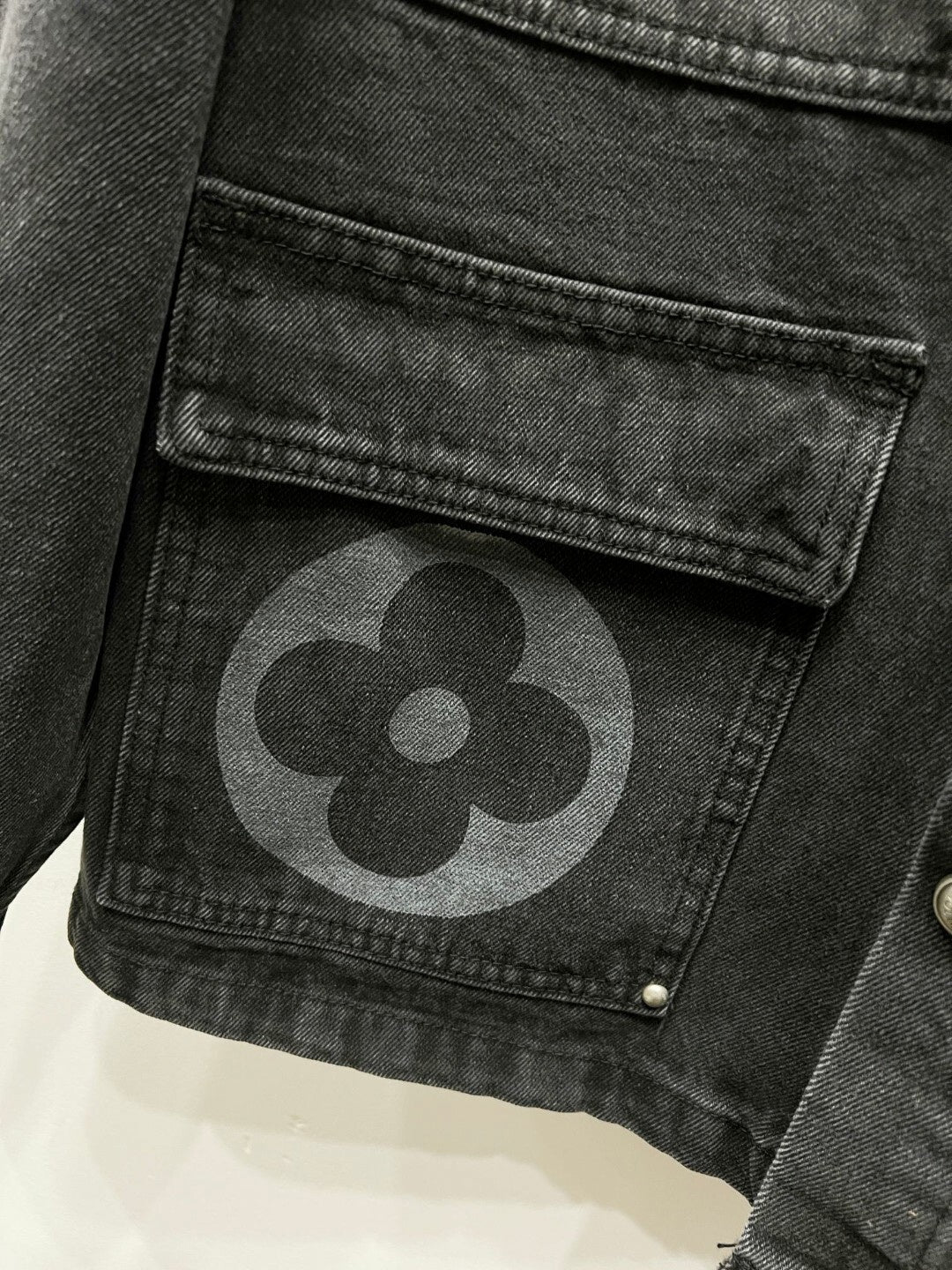 Black Monogram Denim Jacket