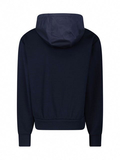 Navy Blue Re-Nylon Logo Zip Hoodie