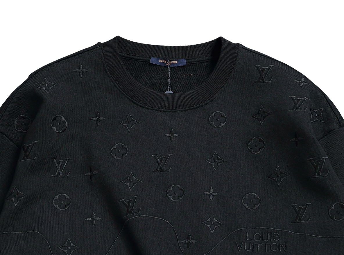 LV Black Monogram Sweatshirt