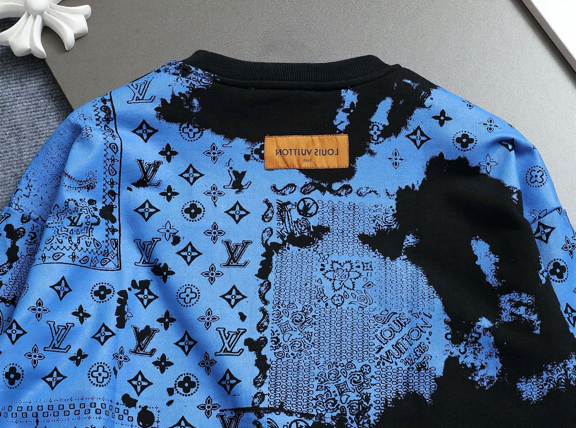 Blue Monogram Bandana Print Sweatshirt