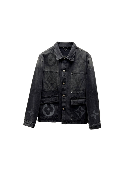 Black Monogram Denim Jacket