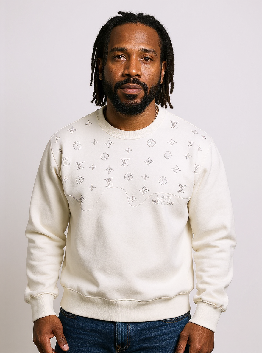 LV White Monogram Sweatshirt