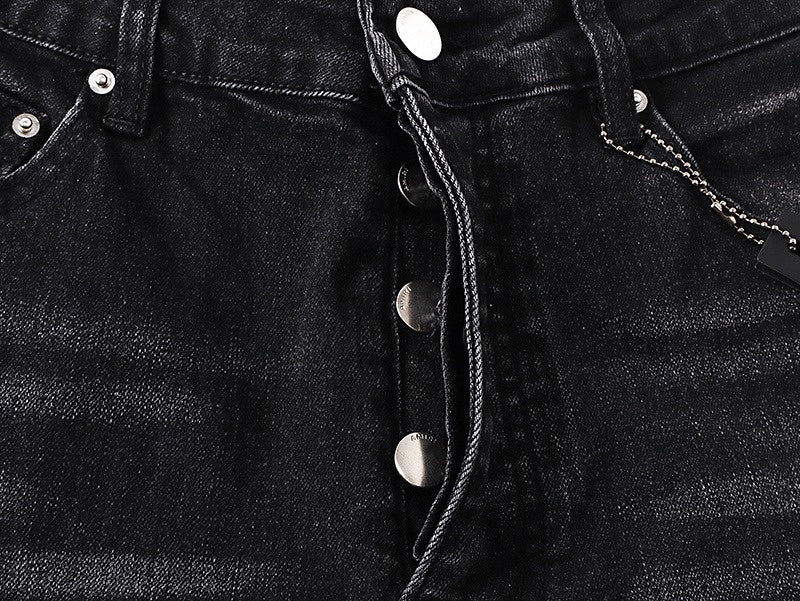 Hollywood Distressed Black Denim Jeans