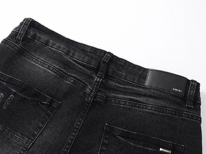 Hollywood Distressed Black Denim Jeans