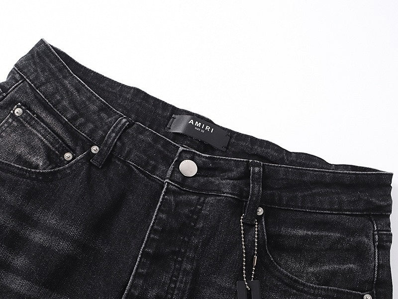 Hollywood Distressed Black Denim Jeans