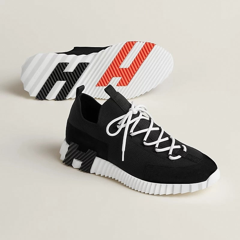 Lift Knit Slip-On Sneakers in Black & White