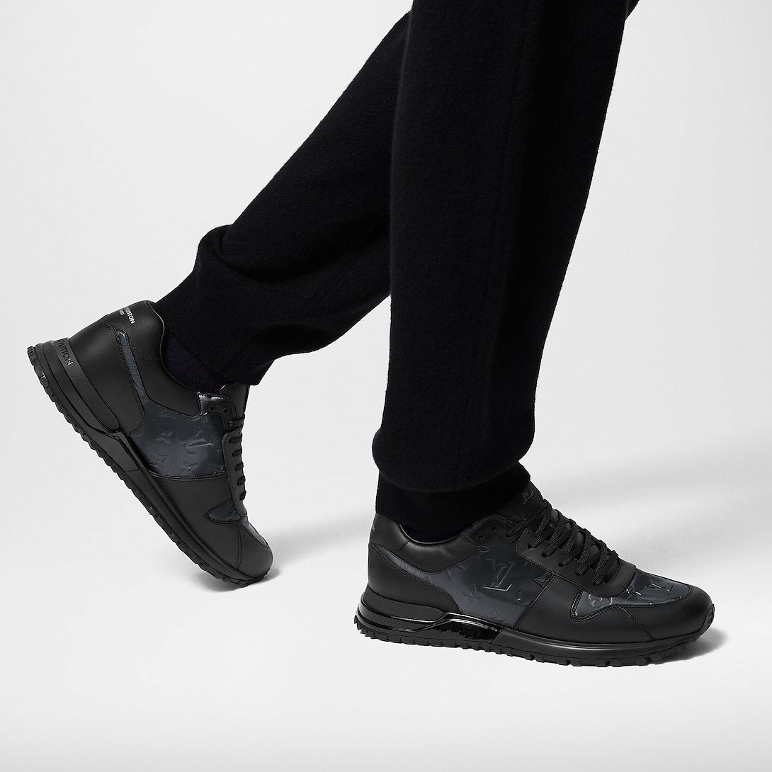 Run Away Sneaker – Black Iridescent Monogram