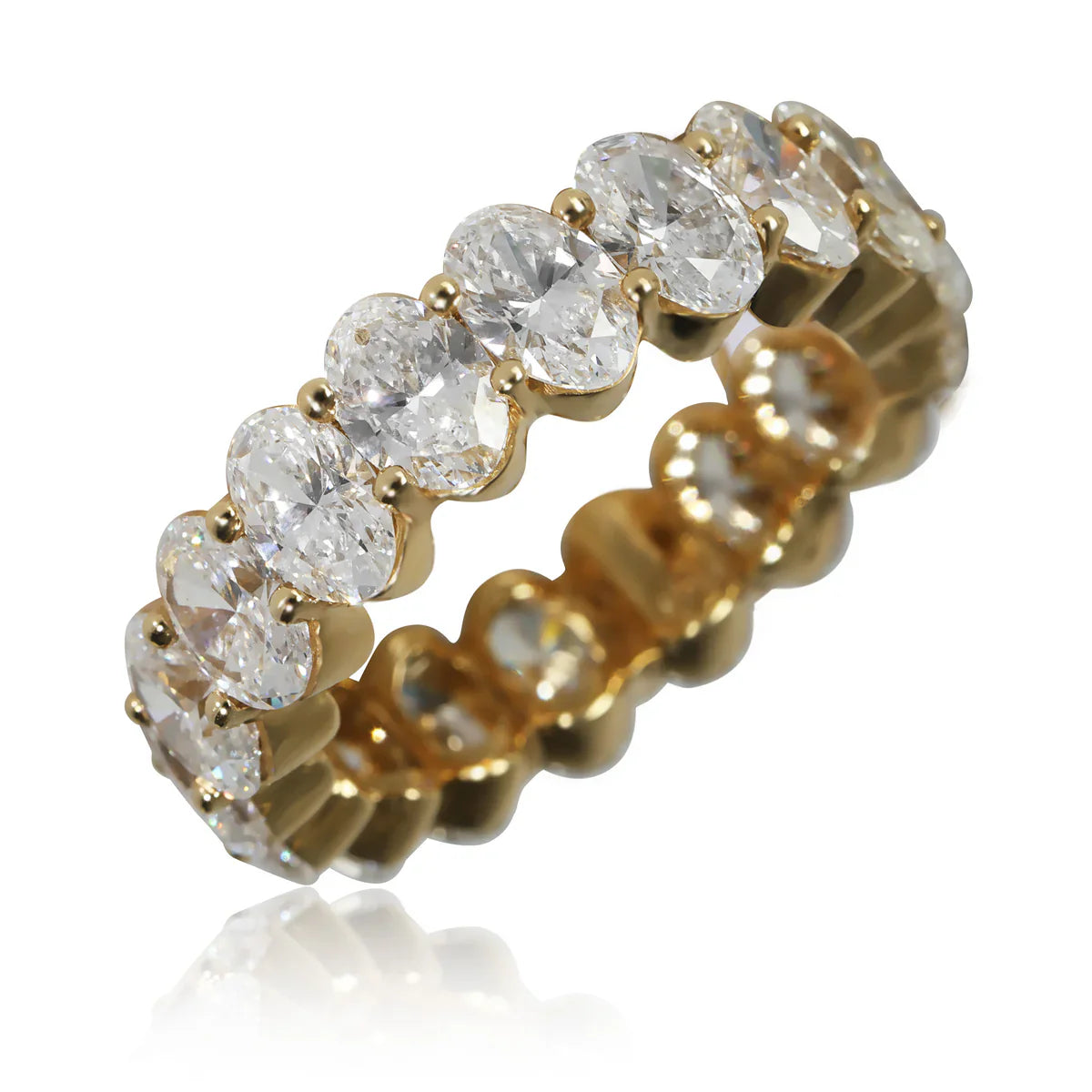 Yellow Gold 7.02ctw Lab Grown Eternity Band 7