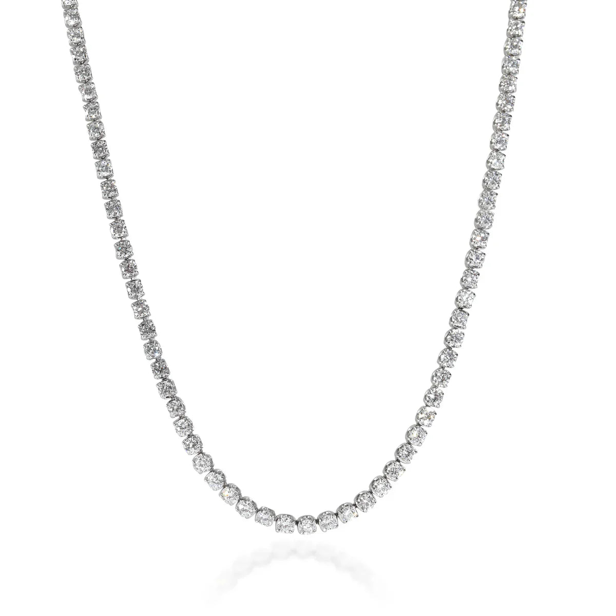 White Gold 7ctw Lab Grown Diamond Necklace