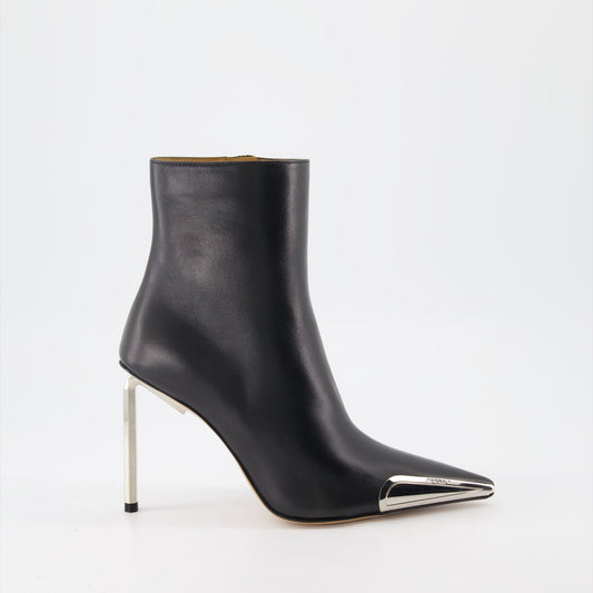 Silver Heeled Ankle Boots