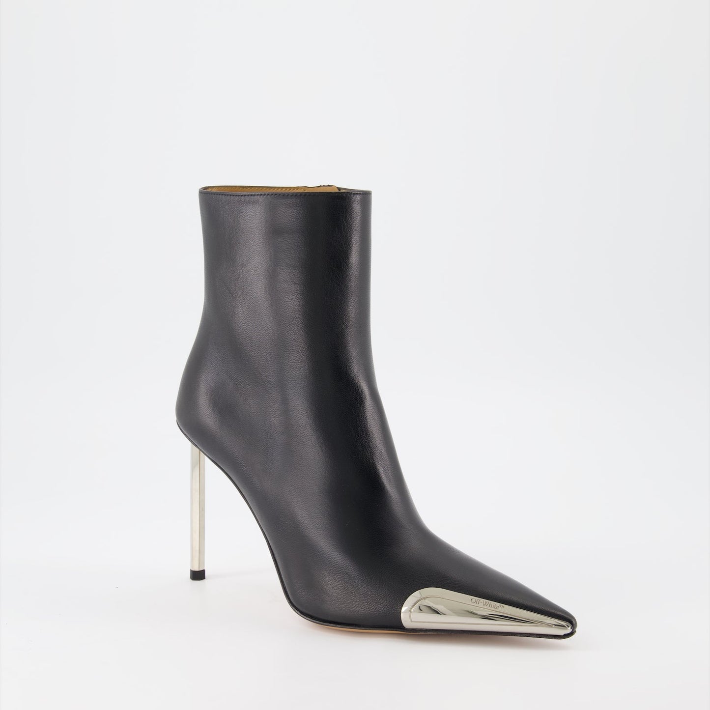 Silver Heeled Ankle Boots