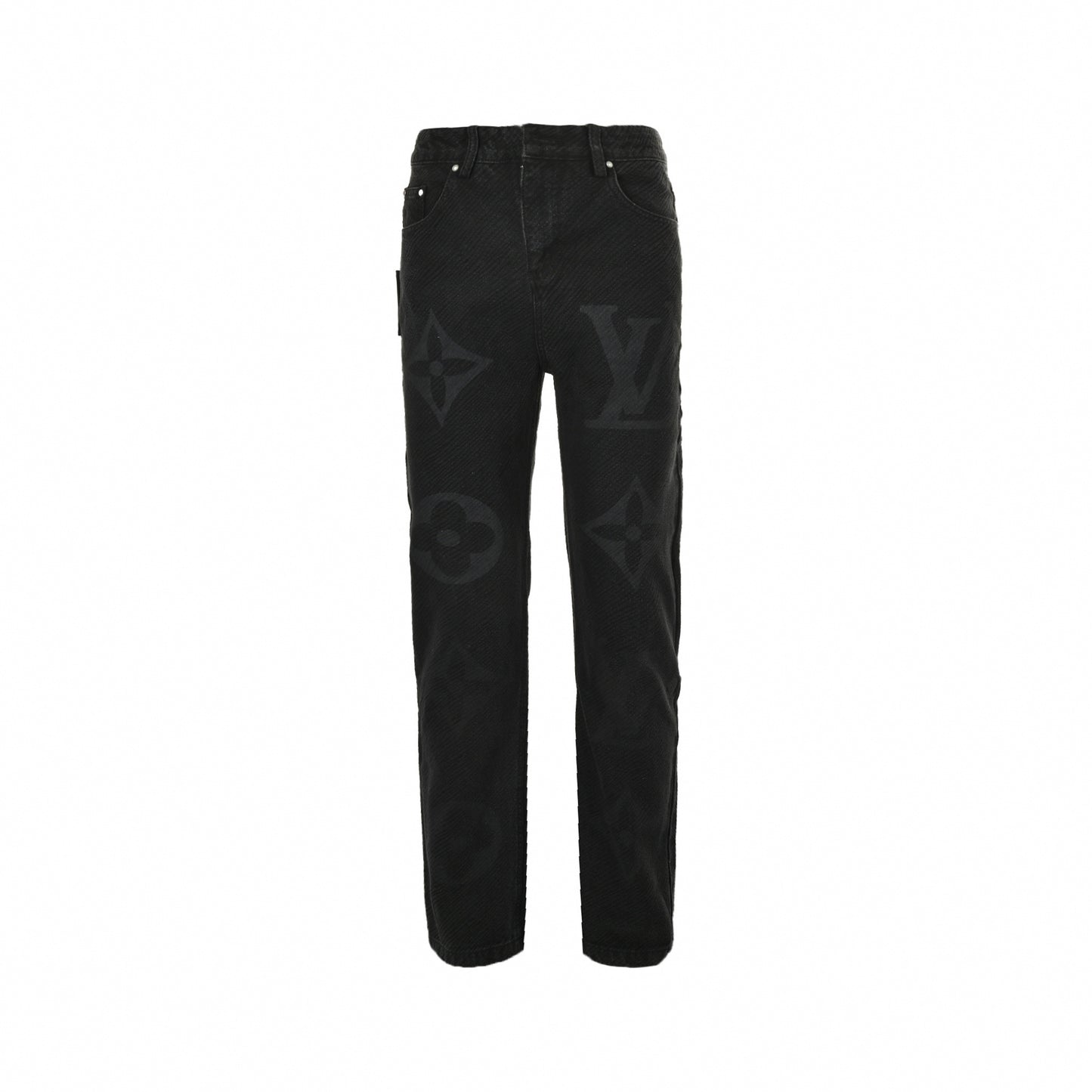 Black Monogram Shadow Denim Jeans