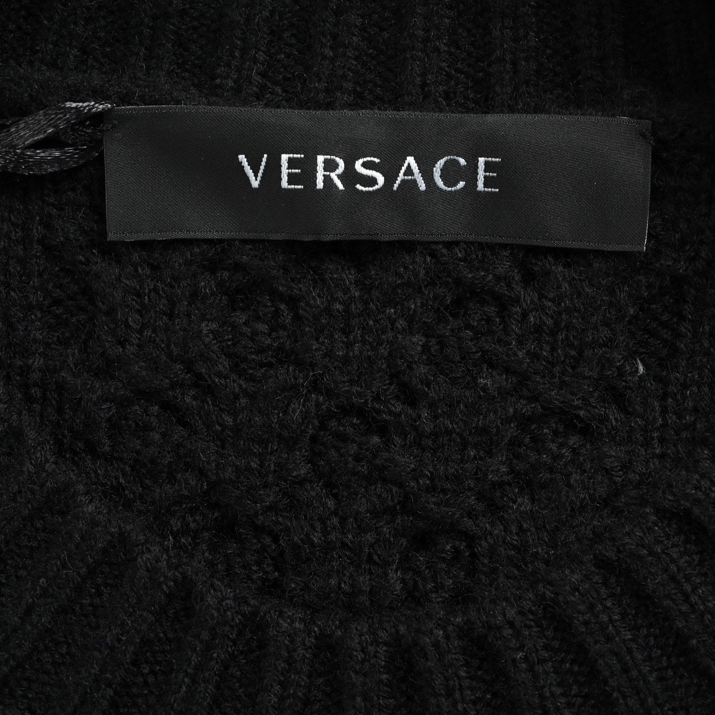 Versace Medusa Cable-Knit Crew-Neck Sweater