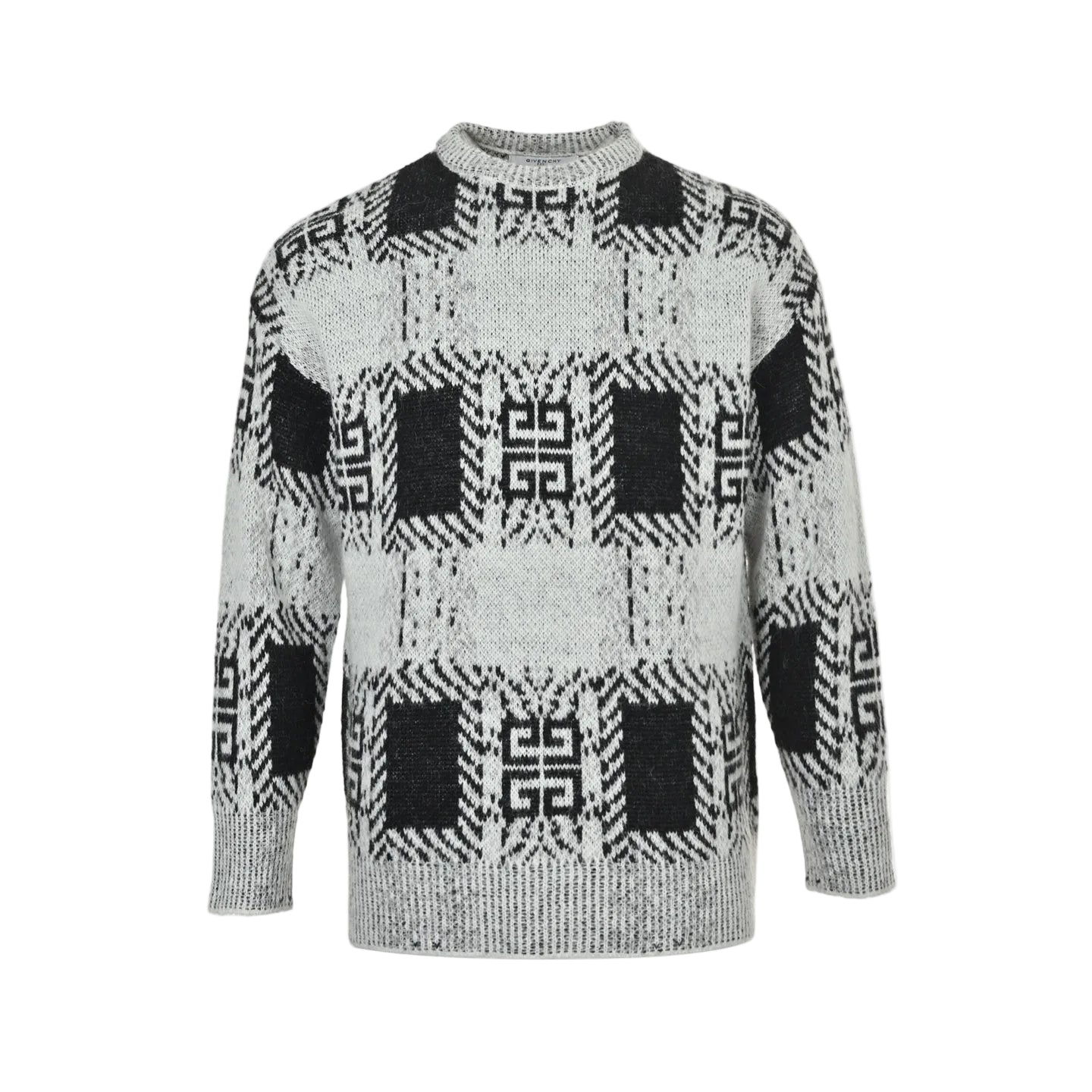 Mohair Jacquard Knit Sweater
