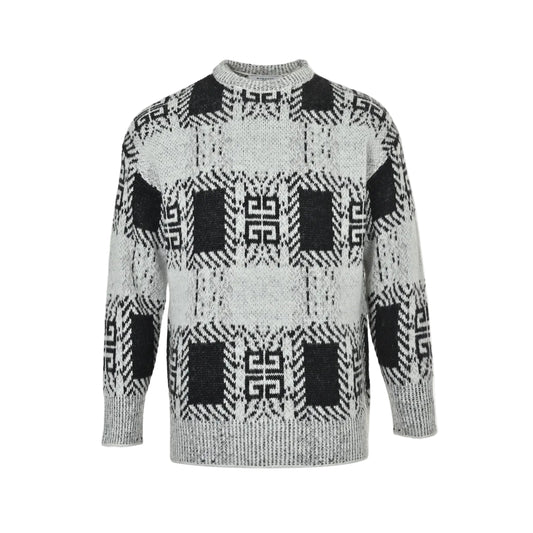 Mohair Jacquard Knit Sweater