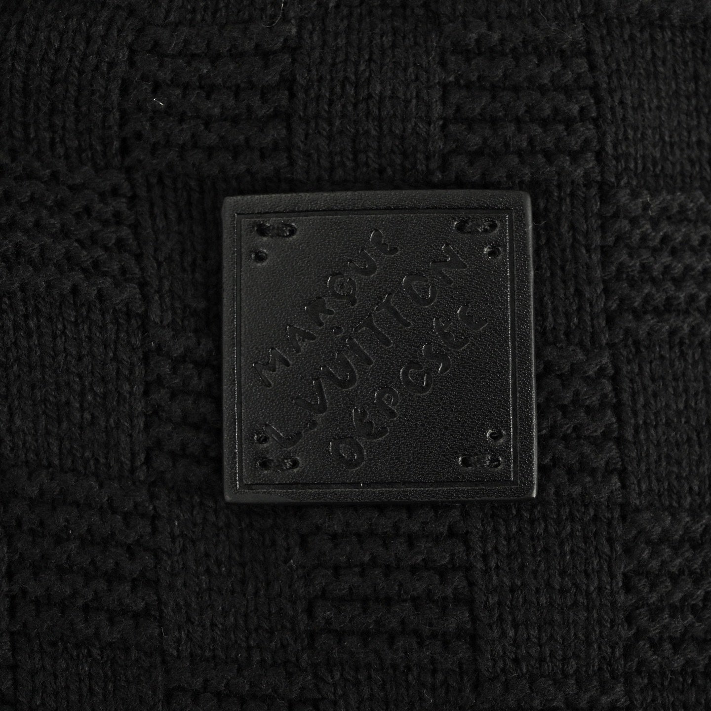 Damier Check Half-Zip Stand-Collar Knit Sweater