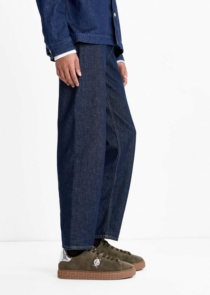 Greca Embellished Suede Sneakers