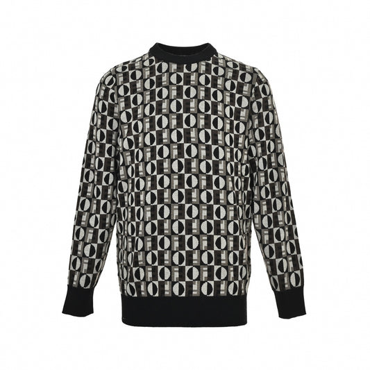 Graphic Jacquard Knit Crewneck