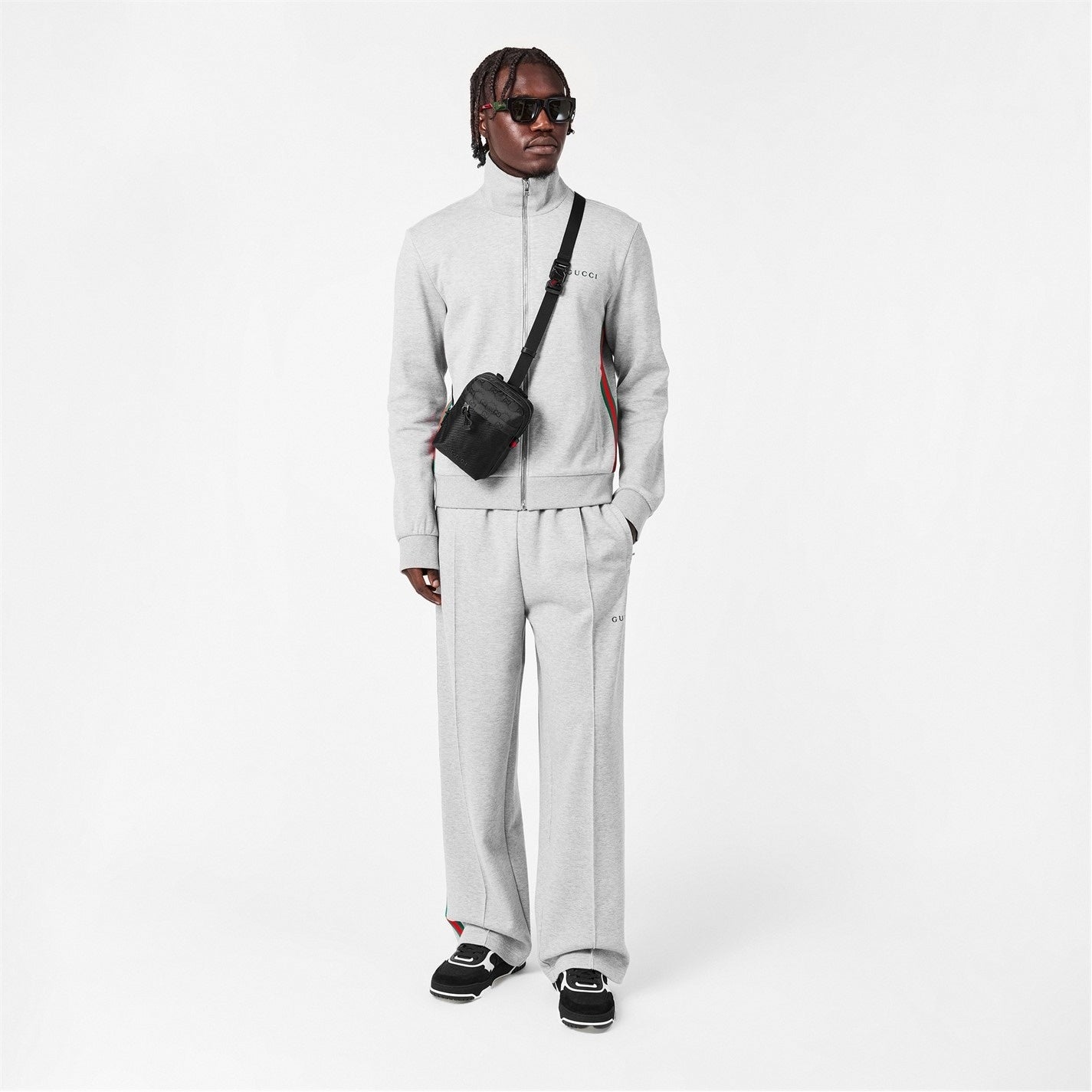 GG Re-Web Sneakers in Black and White