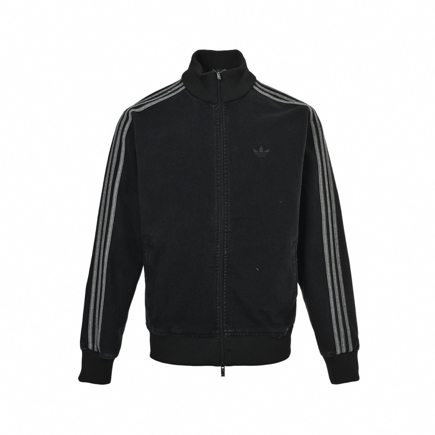 Black Denim Track Jacket