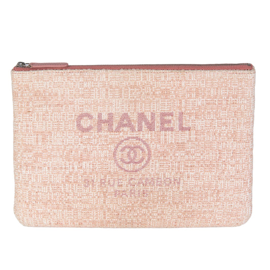 Pink Tweed Deauville Pouch