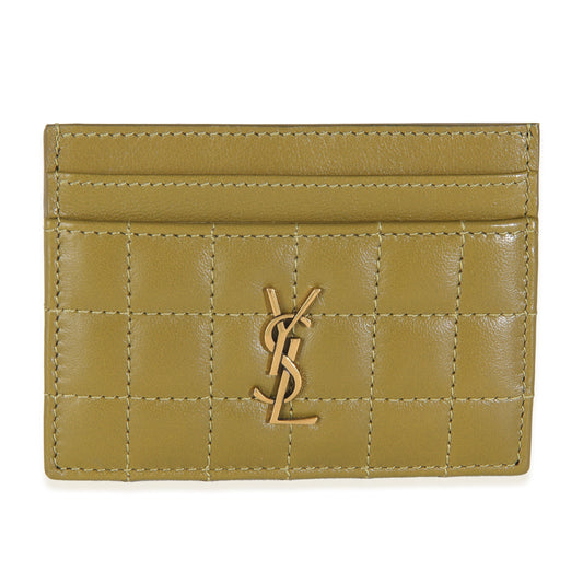 Olive Drab Lambskin Cassandre Card Holder