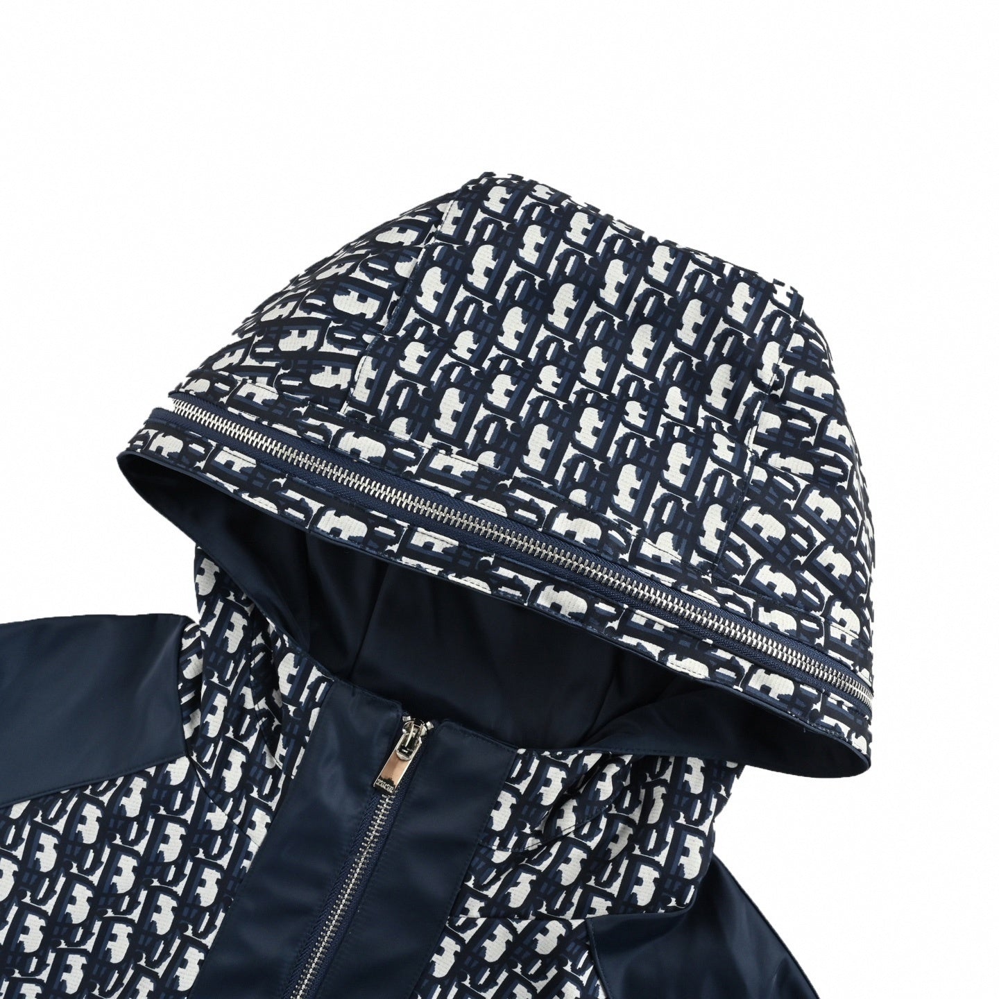 Navy Oblique Technical Windbreaker